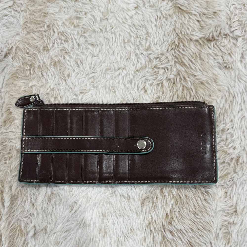 HOBO Dark Brown Leather Wallet